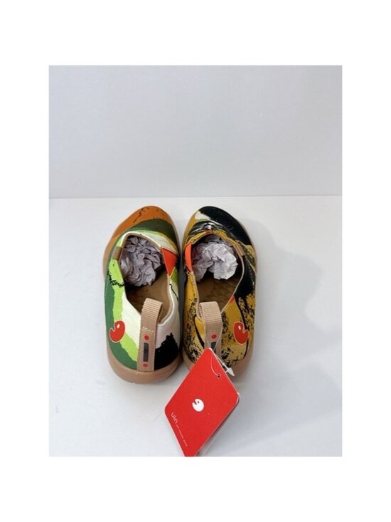 Men’s Size 7 UIN Black Cat Canvas Slip-On Art Travel Shoes main image 9